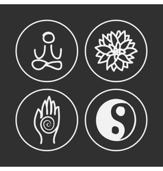 Yoga icons Yoga icons vector image