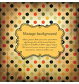 Vintage card design with dot pattern vector image