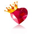 Crystal heart vector image