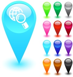 Global search button vector image