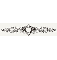 Wide Antique Ornate Frame Engraving vector image