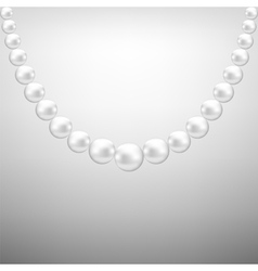 Pearl necklace vector image