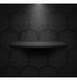 Dark empty isolated shelf vector image