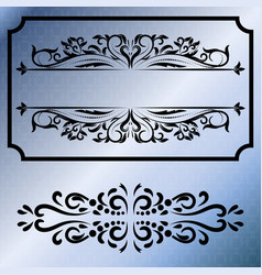 Decorative frames retro black frame vector image