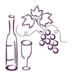Vine still life vector image