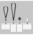 Badge Lanyard name tag holder vector image