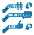 Social Media Stickers vector image