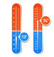 Celsius and Fahrenheit thermometers vector image