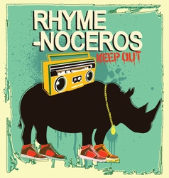 Rhyme-noceros vector image