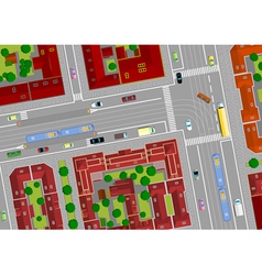 Traffic on city streets vector image