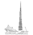 Contour Building vector image