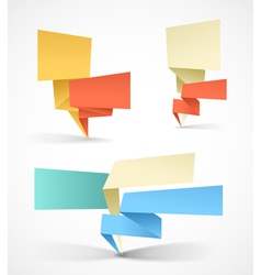 Polygonal origami banners vector image