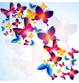 Colorful background with butterfly vector image