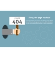 Hand holding sign with error message vector image