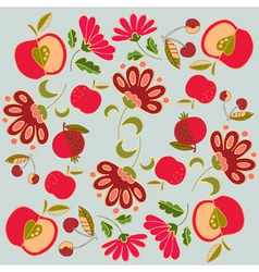 Floral and fruits vector image