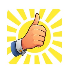 Thumb Up of Success vector image
