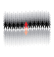 Human figures in a waved row vector image