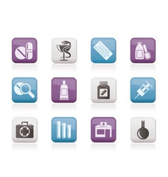 Pharmacy and medical icons vector image