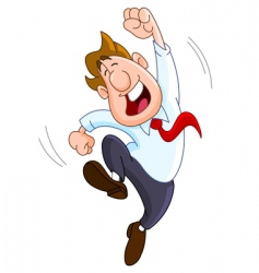 Happy businessman vector image