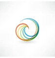 Design elements with spiral motion vector image