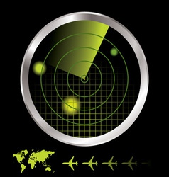 Aircraft radar vector image