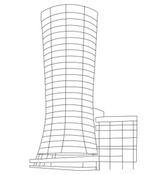 Contour Building vector image