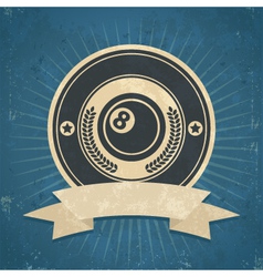 Retro Eight Ball Emblem Retro Eight Ball Emblem vector image