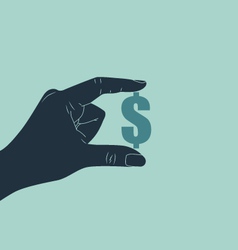 Hand with dollar symbol Hand with dollar symbol vector image