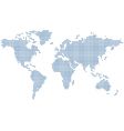Dots world map vector image