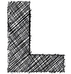 Hand drawn font vector image