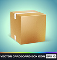 Realistic Cardboard Box Icon vector image