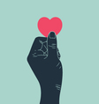 Hand with love vector image