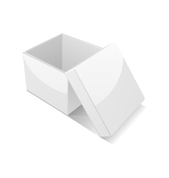 Open white gift box vector image