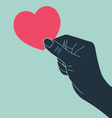 Hand with love vector image