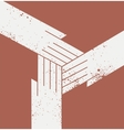 Hands connecting vector image