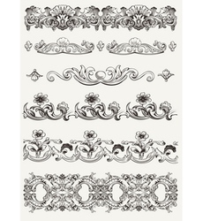 Set Of Original Vintage Calligraphic Design Elemen vector image