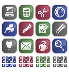 Office buttons vector image
