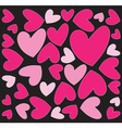 Abstract pink hearts vector image