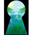 Keyhole in the tropical world vector image