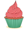 Hand drawn cupcake vector image