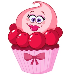Cute cupcake vector image