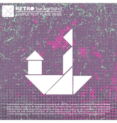 Tangram ship vector image