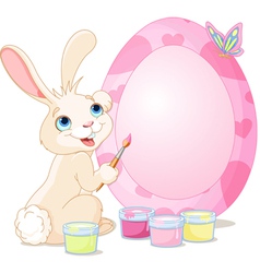 Easter Bunny painting Easter Egg vector image