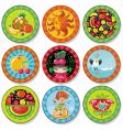 Summer drink coasters vector image