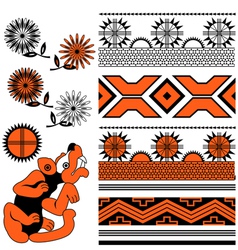 Ancient american ornaments vector image