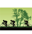 Cyclists vector image
