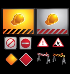 Constructions signs vector image
