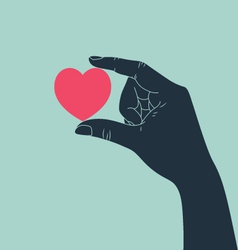 Hand with love vector image