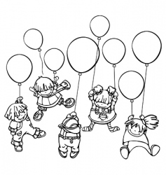 Happy kids vector image