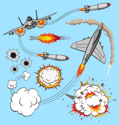 Plane set vector image